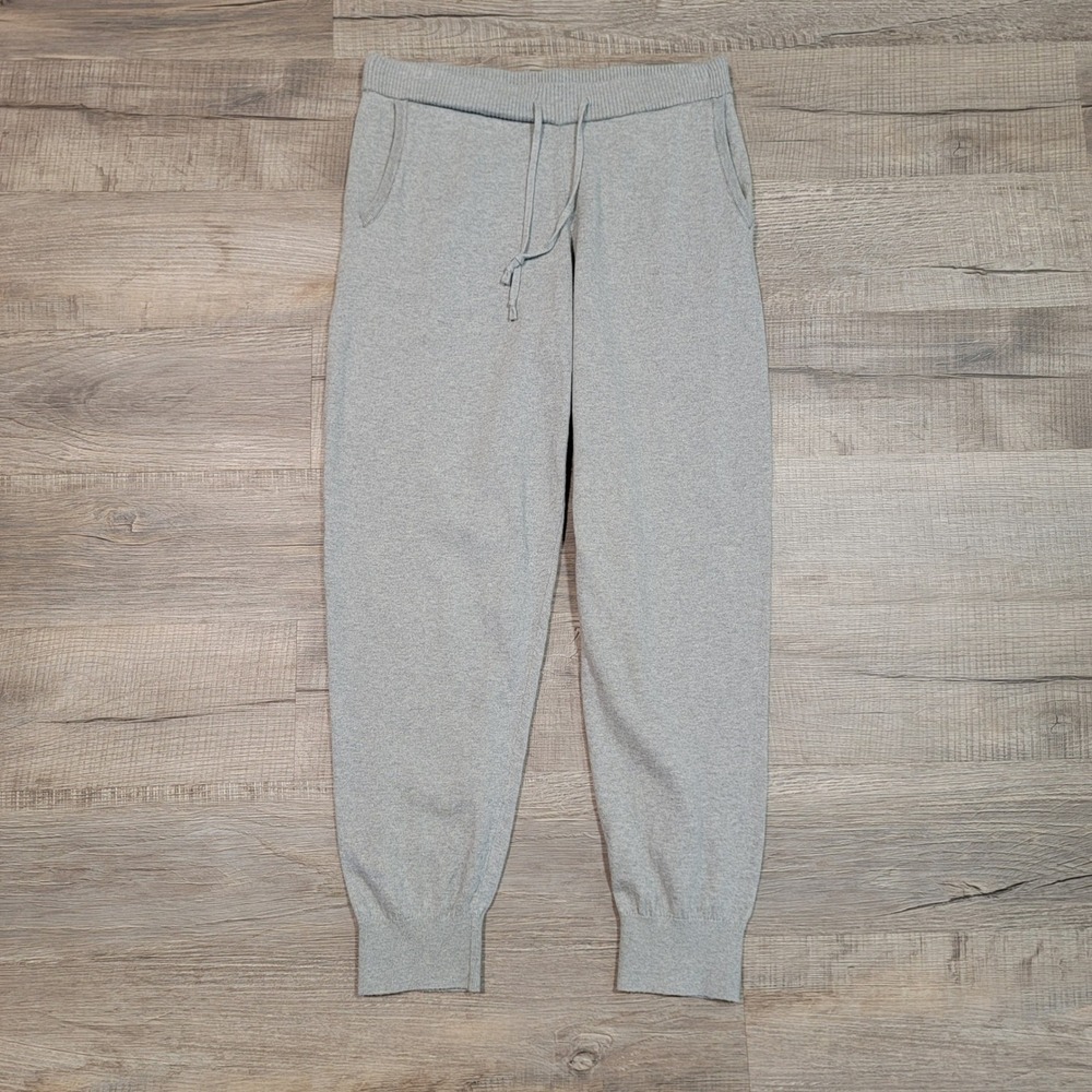 Haven Well Within Gray Cotton Cashmere Knit Jogger Pants Size Medium Pockets